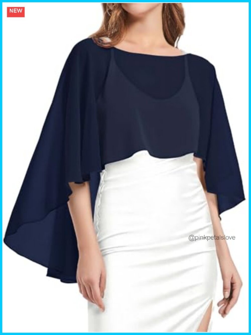 Chiffon Shawl Wrap Evening Dress Cover Up Sheer Poncho Capelet